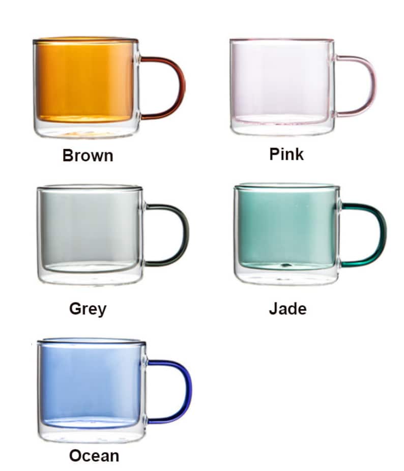 Set of 4 Colored Double Wall Insulated Glasses. - Raise The Bar Lux  