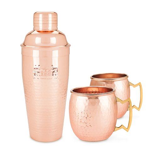 Hammered Copper Cocktail Gift Set - Raise The Bar Lux  