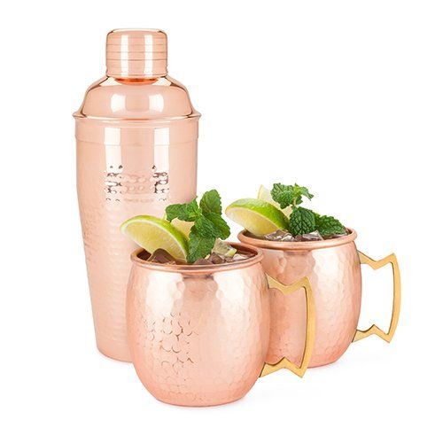 Hammered Copper Cocktail Gift Set - Raise The Bar Lux  