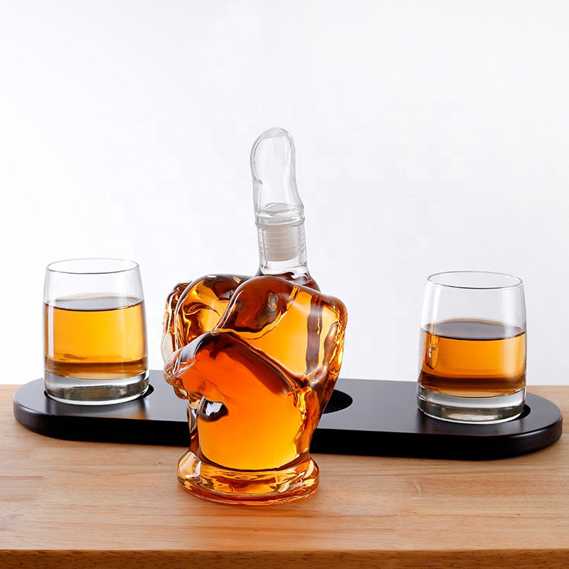 Bossy Middle Finger Whiskey Decanter. 1000 ML - Raise The Bar Lux  