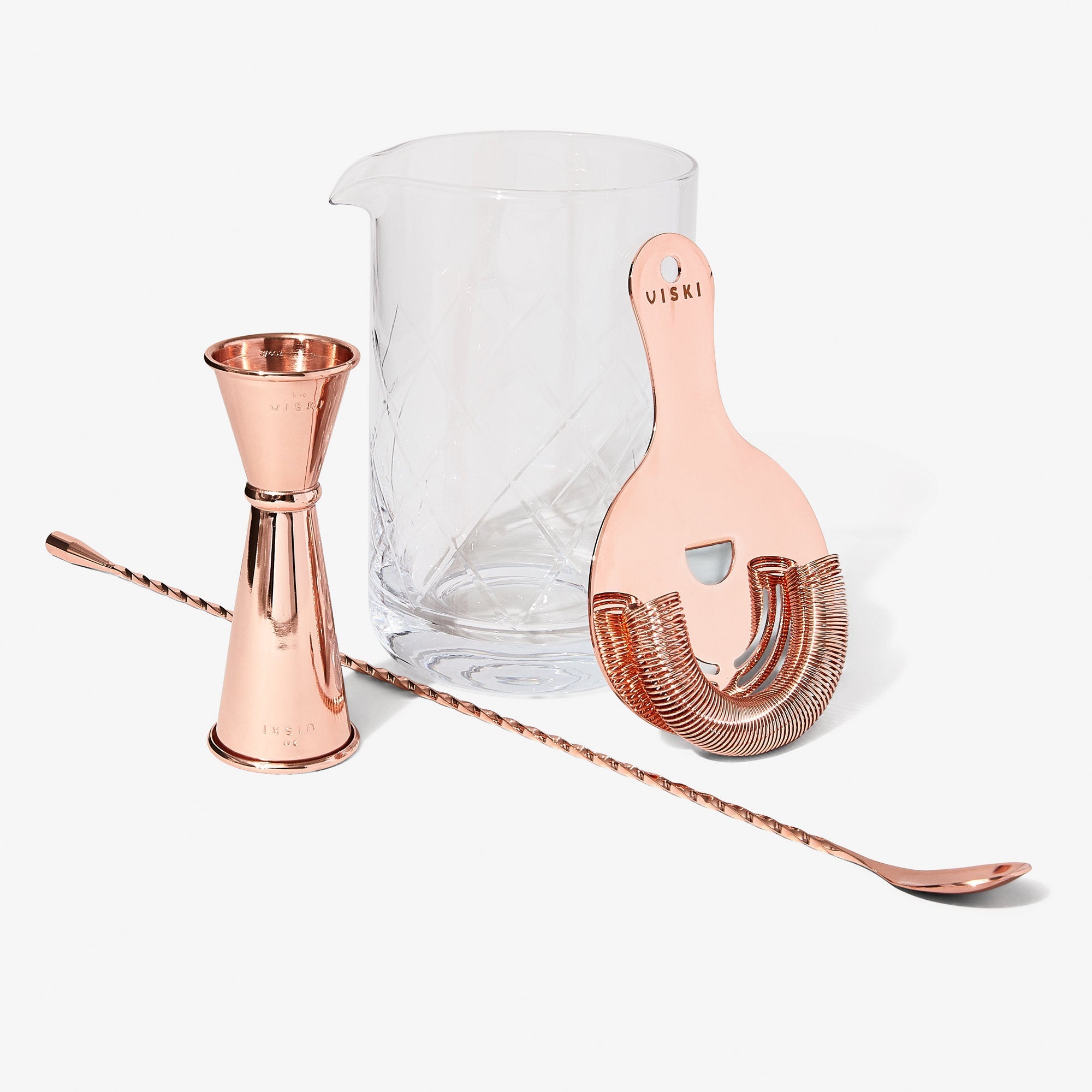 4 Piece Copper Professional Cocktail Set - Raise The Bar Lux  