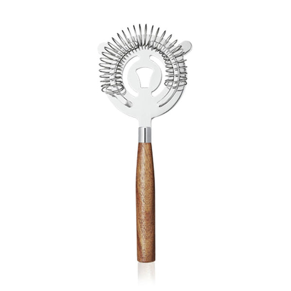 True Acacia Handle Strainer | 8.75 Inches - Raise The Bar Lux  