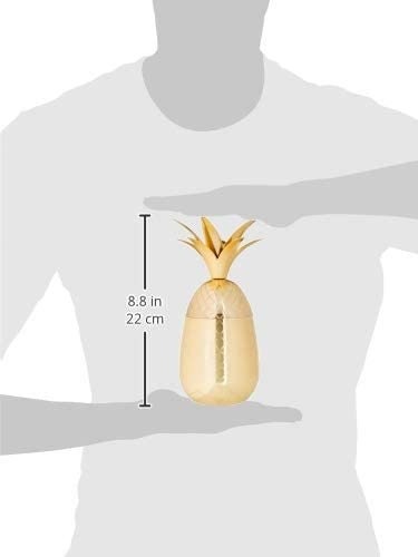 Gold Cocktail Pineapple Tumbler. 16 oz. - Raise The Bar Lux  