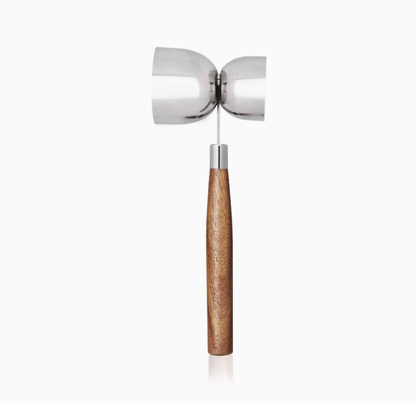 True Acacia Handle Double Jigger | 1.25 oz, 1 oz - Raise The Bar Lux  