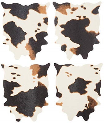 Cowhide Coasters Set of 4