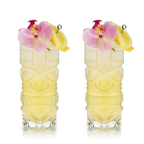 Tropical Crystal Tiki Glasses (Set of 2) - Raise The Bar Lux  