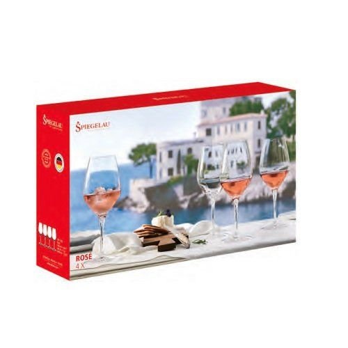 European Design Crystal Rose Wine Glass. (Set of 4 ). 17 oz. - Raise The Bar Lux  