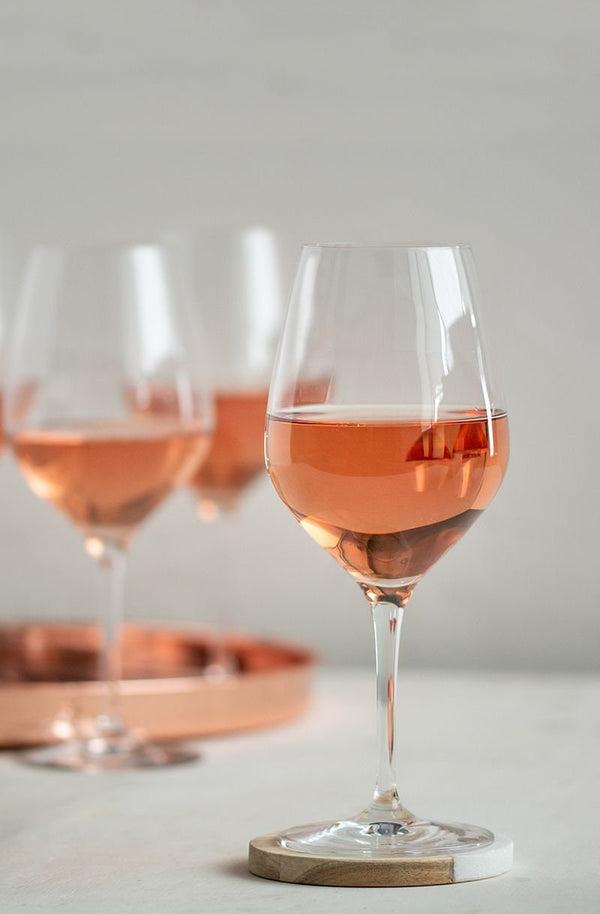 European Design Crystal Rose Wine Glass. (Set of 4 ). 17 oz. - Raise The Bar Lux  
