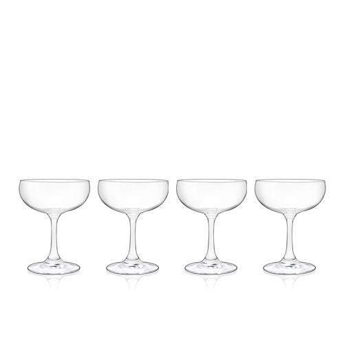 Classic Coupe Glasses for Champagne, Martini, Daiquiri, Manhattan,  Cocktails (Set of 4)