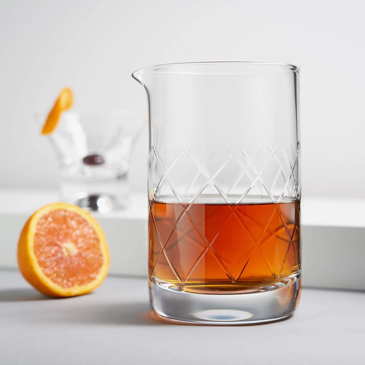 Professional Crystal Cocktail Mixing Glass.  500 ML. - Raise The Bar Lux  