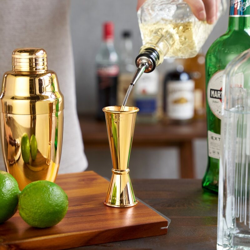 Large Gold Japanese Double Jigger - Raise The Bar Lux  