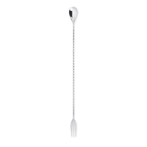 Trident Bar Spoon with Full Twisted Stem Handle Cocktail Spoon - Raise The Bar Lux  