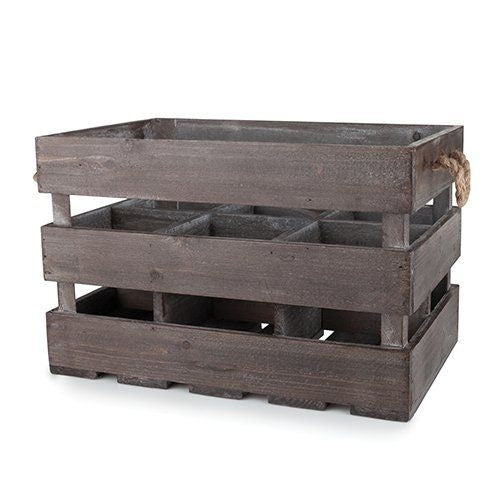Wooden 6-Bottle Crate - Raise The Bar Lux  