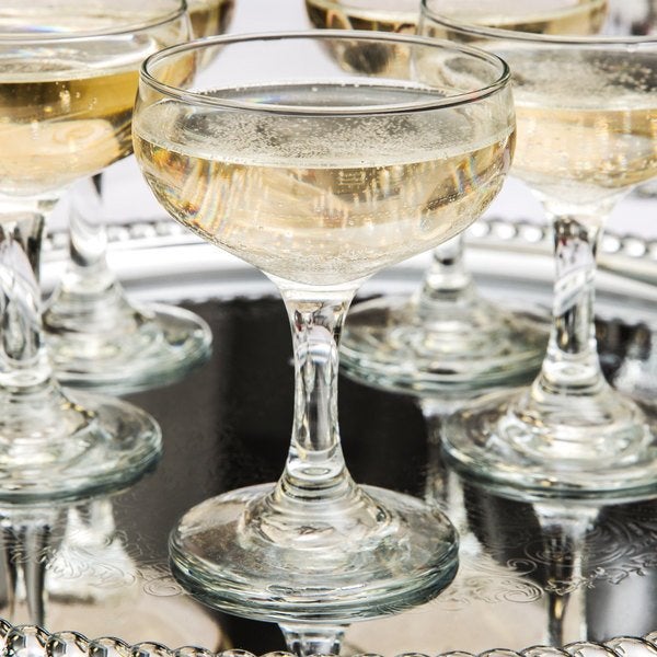 Champagne Coupe Crystal Glasses Embassy Style. 5.5 oz . Set Of 4 - Raise The Bar Lux  