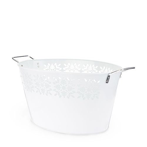 Scandinavian White Galvanized Ice Tub - Raise The Bar Lux  