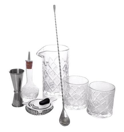 7 Pc Diamond Bar Kit With 22oz Mixing Glass Set - Raise The Bar Lux  