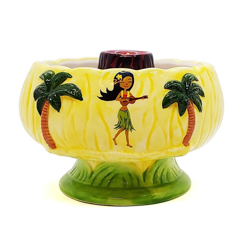 Ceramic Volcano Tiki Bowl Cocktail Drinkware. 48 Oz - Raise The Bar Lux  