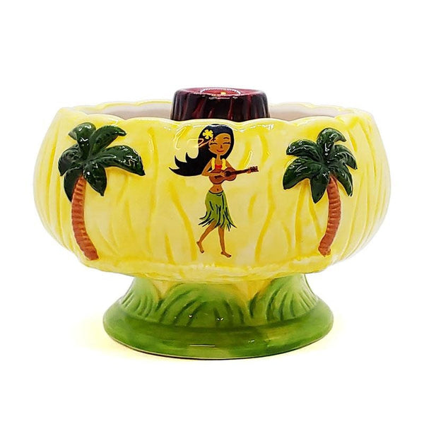 Ceramic Volcano Tiki Bowl Cocktail Drinkware. 48 Oz - Raise The Bar Lux  