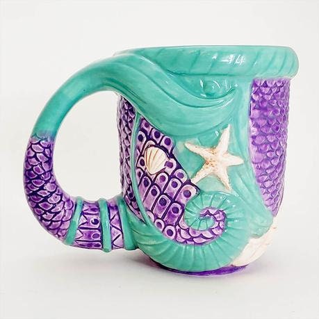 Handmade Ceramic Tiki Mermaid Tail Mug - 16 Oz. - Raise The Bar Lux  