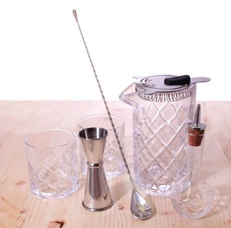 7 Pc Diamond Bar Kit With 22oz Mixing Glass Set - Raise The Bar Lux  