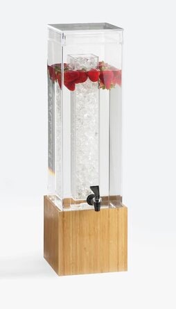 Square Beverage Dispenser - Bamboo Base