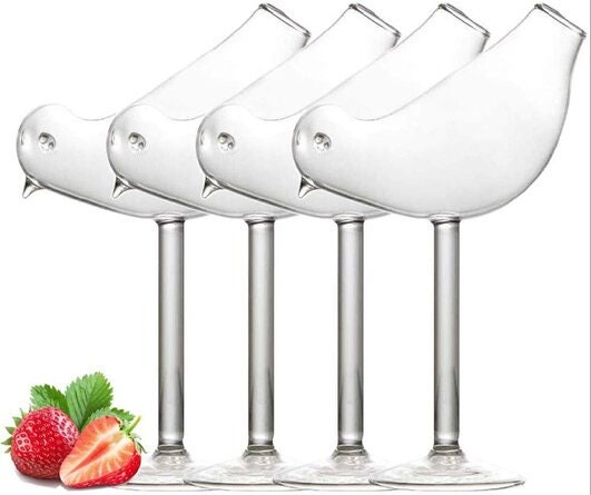 Bird Shaped Cocktail Glass. 5oz/150ml (Set of 4) - Raise The Bar Lux  