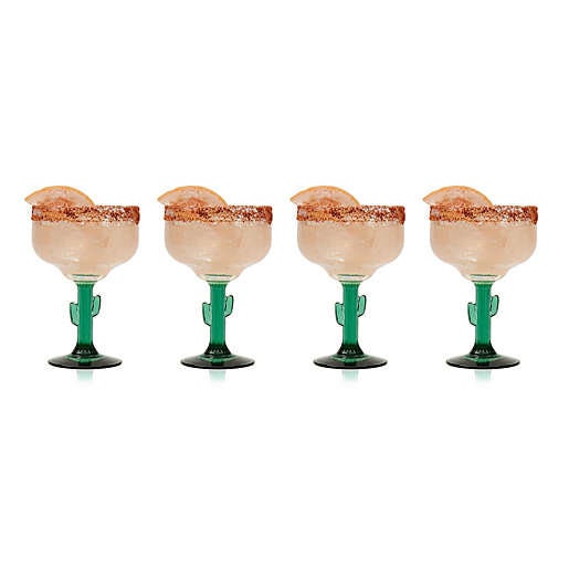 Cactus Margarita Glasses. | 16 OZ (Set of 4) - Raise The Bar Lux  