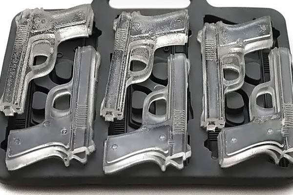 Handgun and Bullet Ice Cube Trays Set - Cocktails Ice, Chocolate, DIY - Raise The Bar Lux  