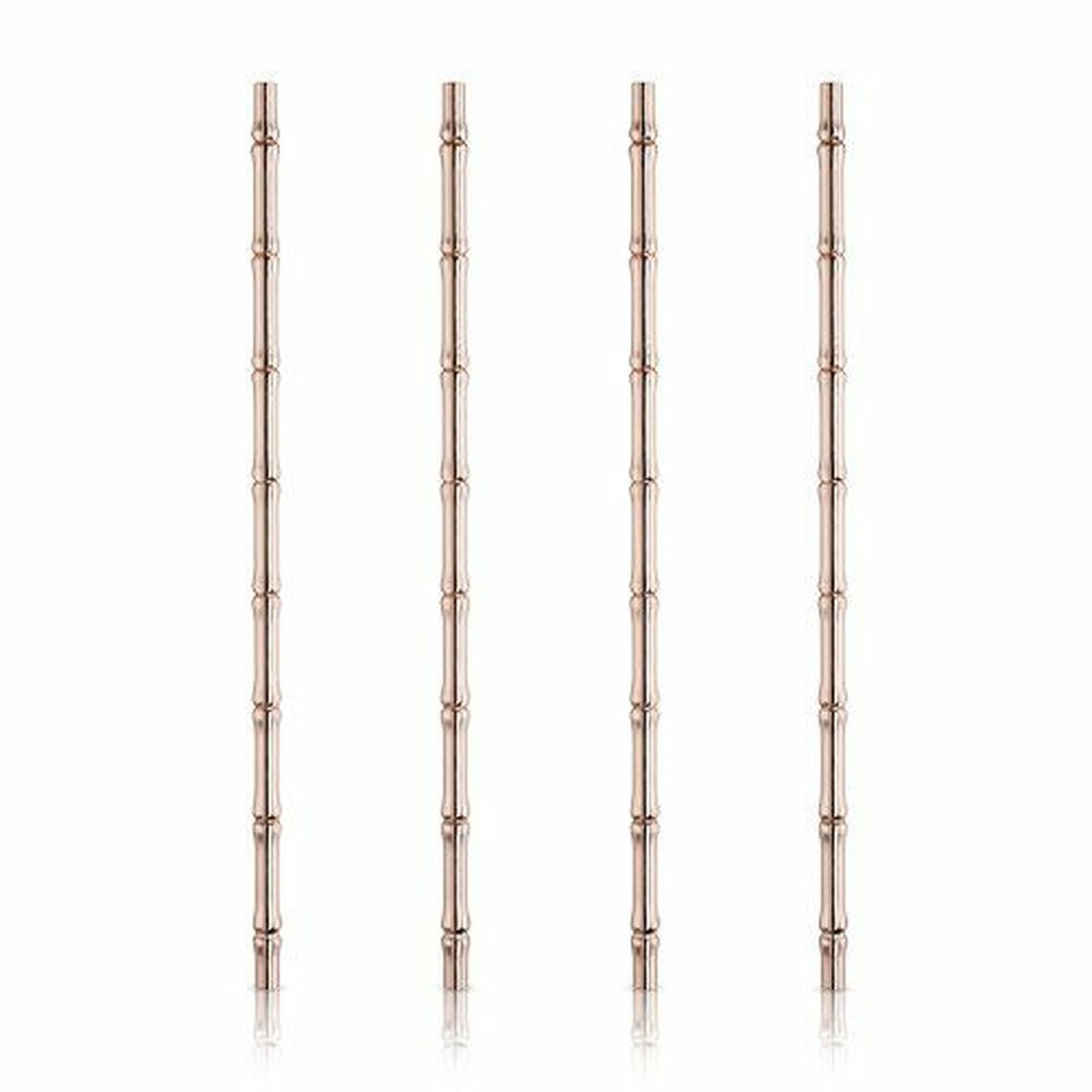 Copper Tiki Bamboo Straws. Set of 4 - Raise The Bar Lux  