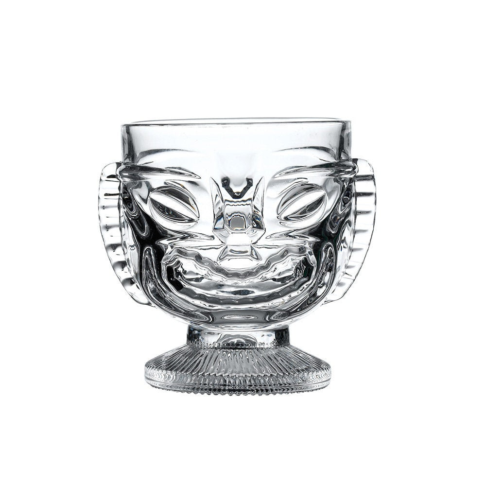 Double Sided Happy Sad Face Hawaiian Tiki Mug 16 Oz (Set of 2) - Raise The Bar Lux  