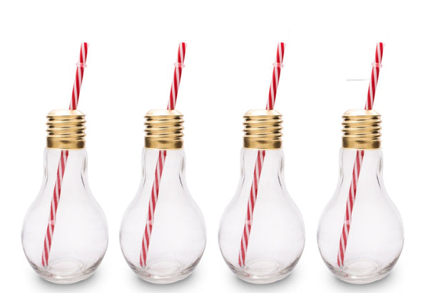 Unique Bulb Shaped Cocktail Glasses. Set of 4 - Raise The Bar Lux  
