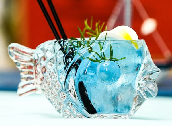 Fish Tiki Bowl Cocktail Glass- 12 oz - Raise The Bar Lux  