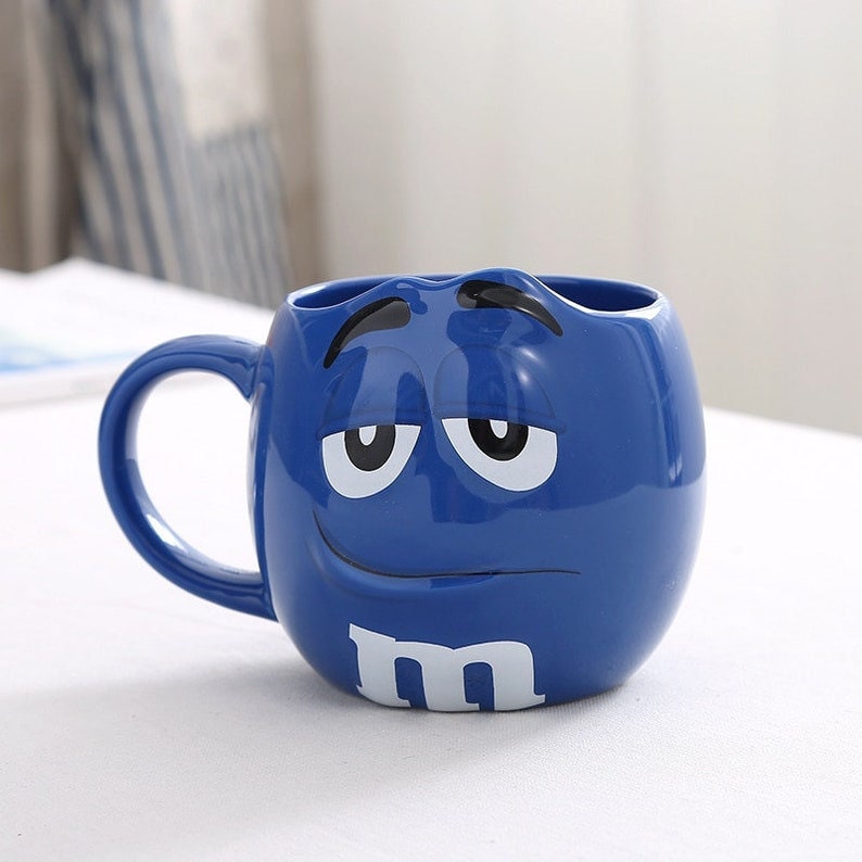 Large Ceramic M&M Mug With Spoon - 23 Oz. - Raise The Bar Lux  