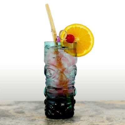 Blue Tropical Crystal Tiki Glasses (Set of 2) - Raise The Bar Lux  