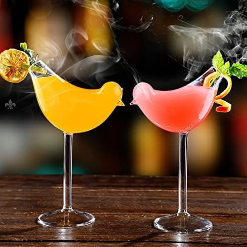 Bird Shaped Cocktail Glass. 5oz/150ml (Set of 4) - Raise The Bar Lux  