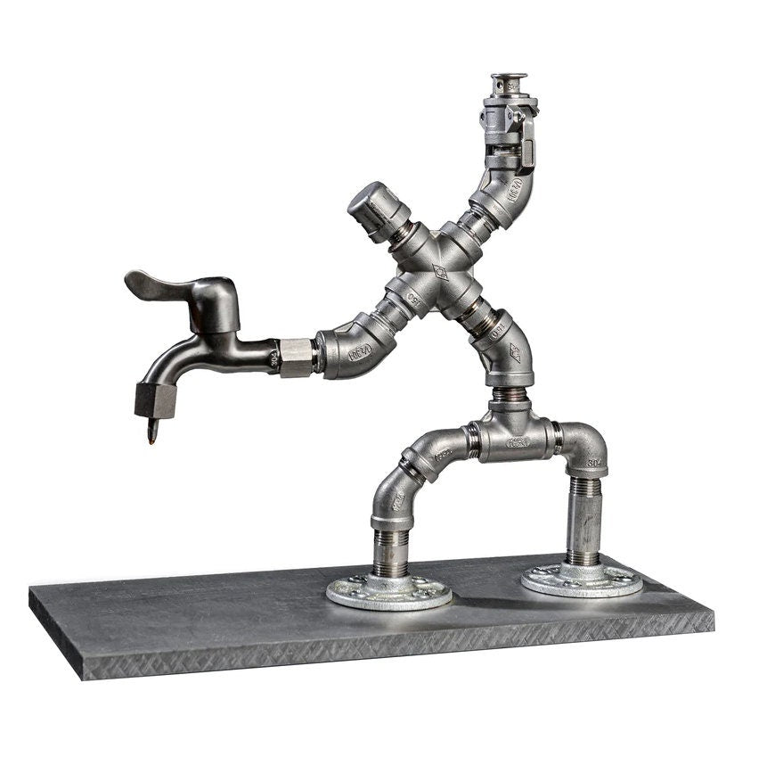 Handcrafted Retro Pipe Liquor Dispenser - Raise The Bar Lux  