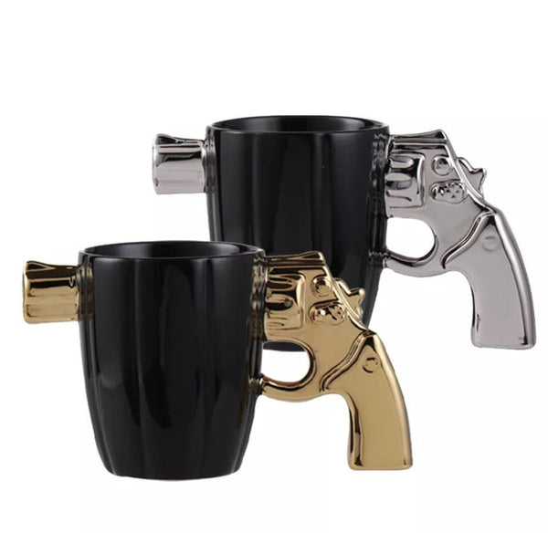 3D Ceramic Revolver Shape Gun Cup Coffee Mug. 350 ML - Raise The Bar Lux  