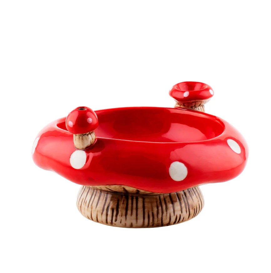 Ceramic Mushroom Tiki Bowl Cocktail Drinkware. 10 Oz - Raise The Bar Lux  