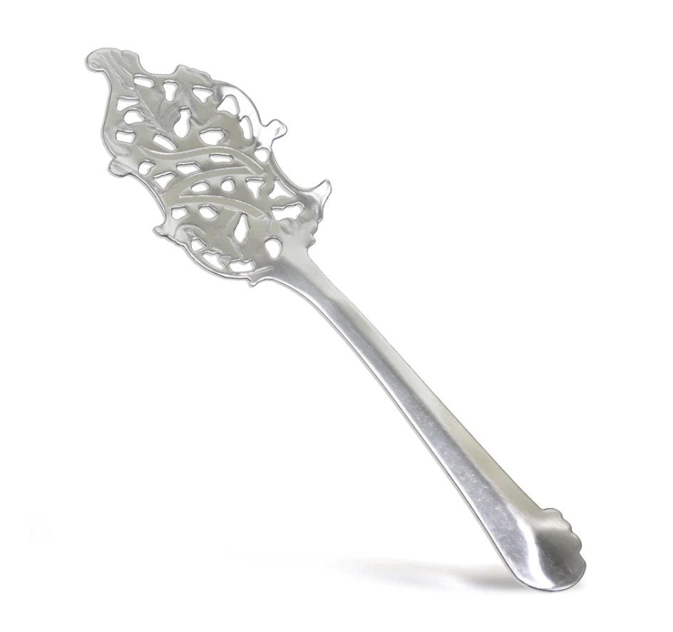 Wormwood Leaf Stainless Steel Absinthe Spoon - Raise The Bar Lux  