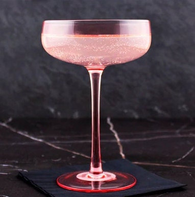 Blush Vintage Style Champagne Coupe Glass. Set of 2 - Raise The Bar Lux  